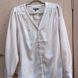 NYDJ Cream Button-Up Blouse